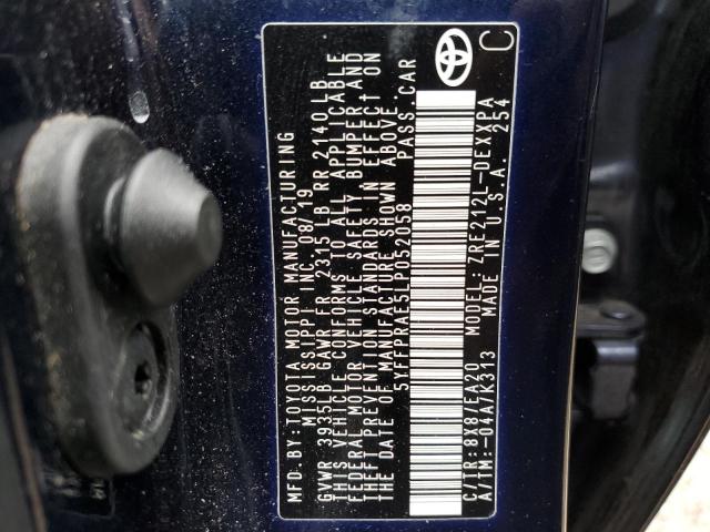 5YFFPRAE5LP052058 Toyota Corolla Xle