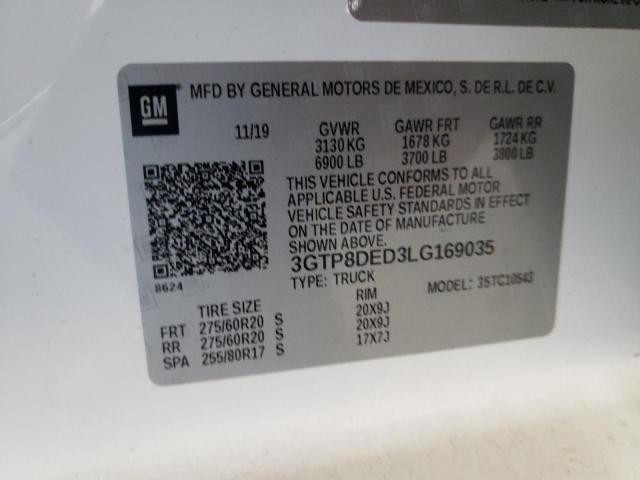 3GTP8DED3LG169035 GMC Sierra C1500 Slt