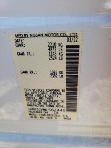 1N4BZ1CV9NC562440 Nissan Leaf Sv Plus