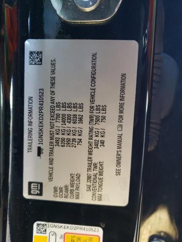 1GNSKEKD2PR410523 Chevrolet Suburban K1500 Rst