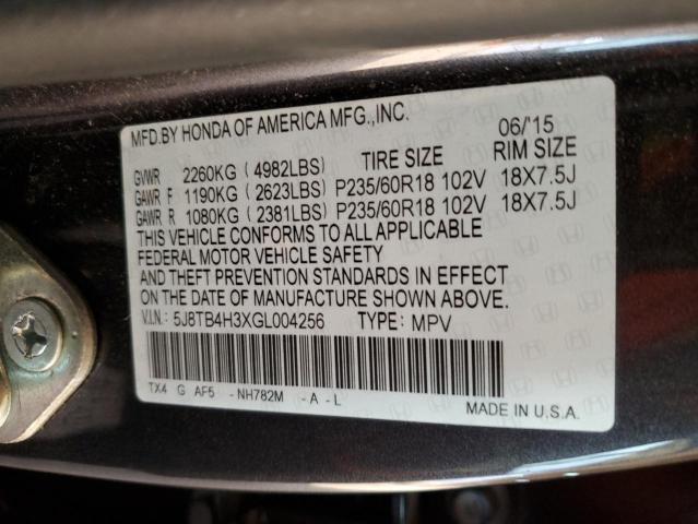 5J8TB4H3XGL004256 Acura RDX