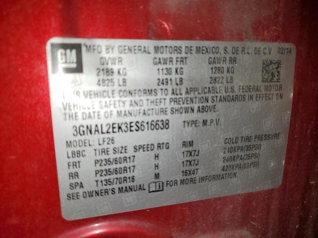 3GNAL2EK3ES616638 Chevrolet CAPTIVA LS