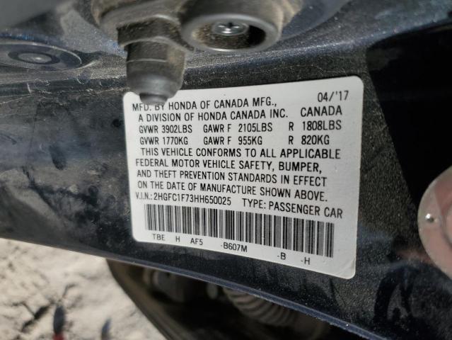 2HGFC1F73HH650025 Honda CIVIC EXL