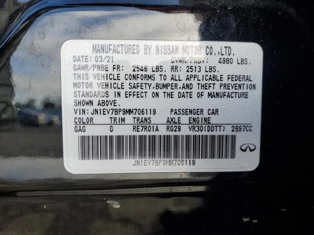 JN1EV7BP9MM706119 Infiniti Q50 LUXE