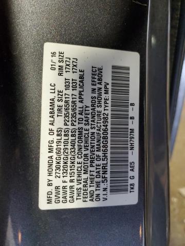 5FNRL5H68GB064982 Honda ODYSSEY EXL
