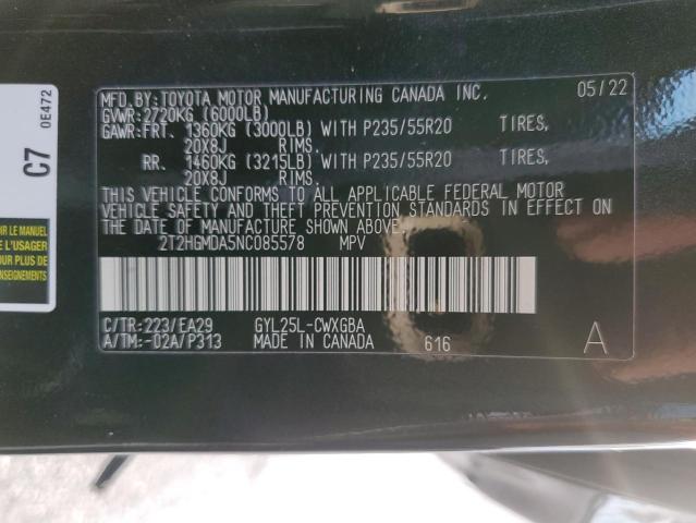2T2HGMDA5NC085578 Lexus RX 450H