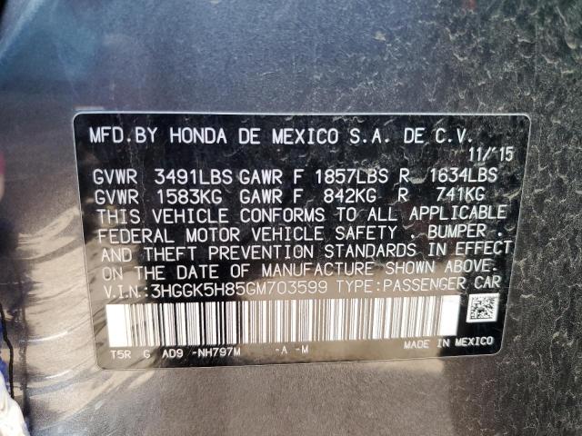 3HGGK5H85GM703599 Honda FIT EX