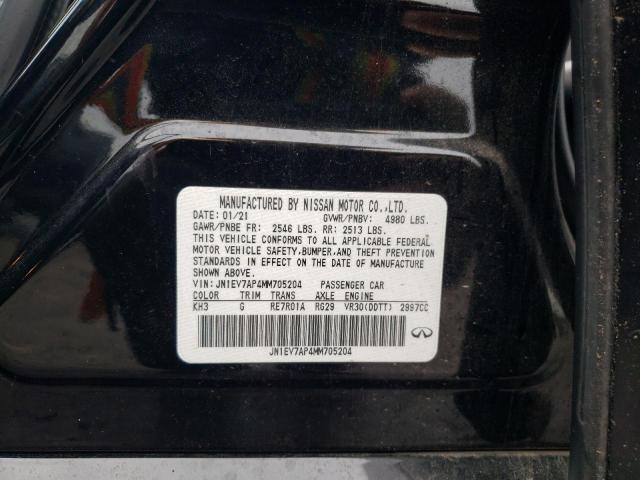 JN1EV7AP4MM705204 Infiniti Q50 PURE