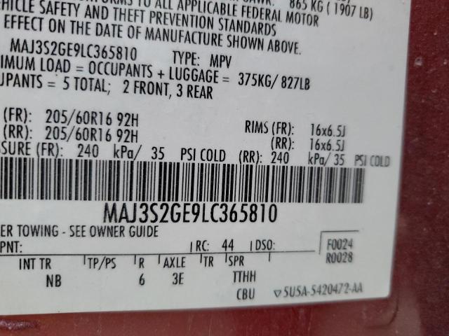 MAJ3S2GE9LC365810 Ford Ecosport Se