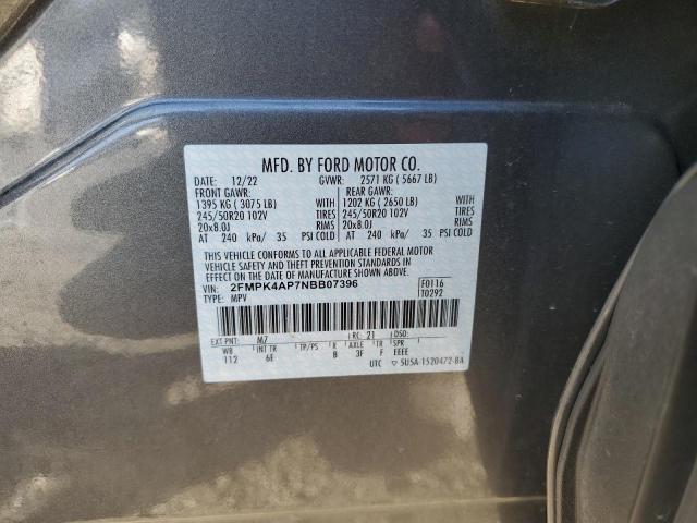 2FMPK4AP7NBB07396 Ford EDGE ST