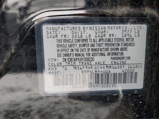 3N1CB7APXHY308230 Nissan Sentra Sr Turbo