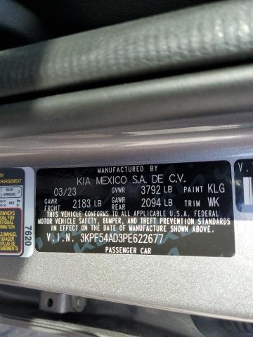 3KPF54AD3PE622677 KIA Forte Gt Line