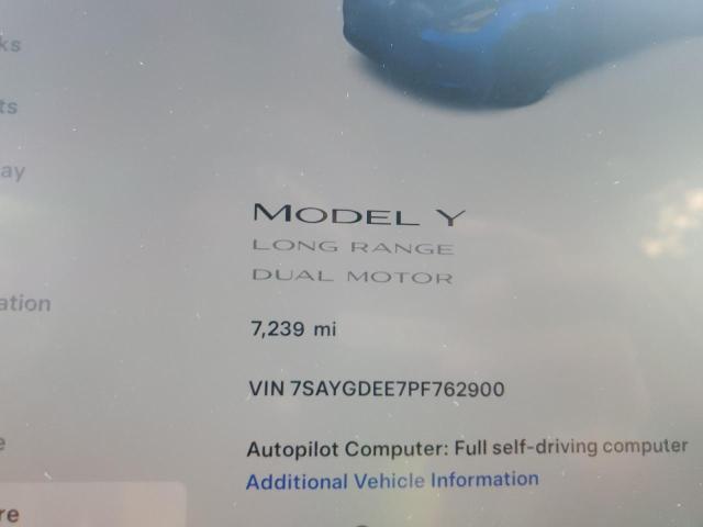 7SAYGDEE7PF762900 Tesla Model Y