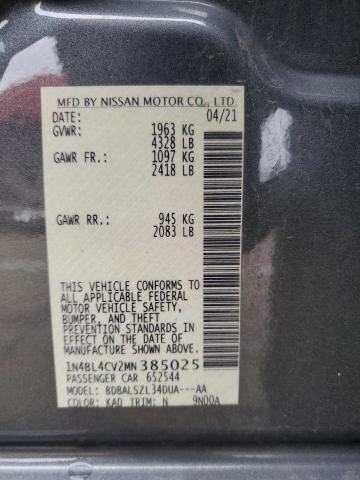 1N4BL4CV2MN385025 Nissan ALTIMA SR