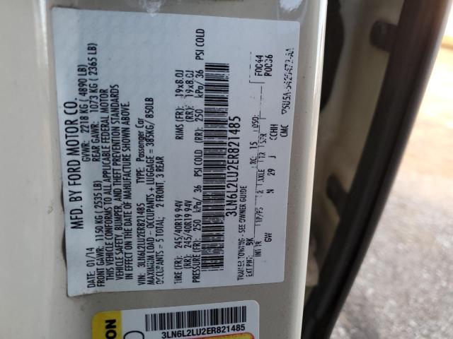 3LN6L2LU2ER821485 Lincoln MKZ HYBRID