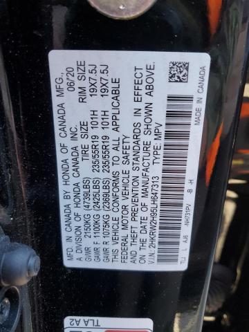2HKRW2H95LH647313 Honda Cr-v Touring