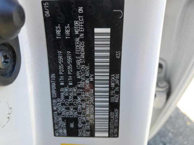 JTJBK1BA0F2480744 Lexus Rx 350 Base