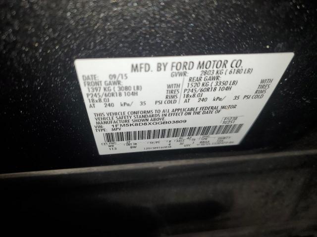 1FM5K8D8XGGB03809 Ford EXPLORER XLT
