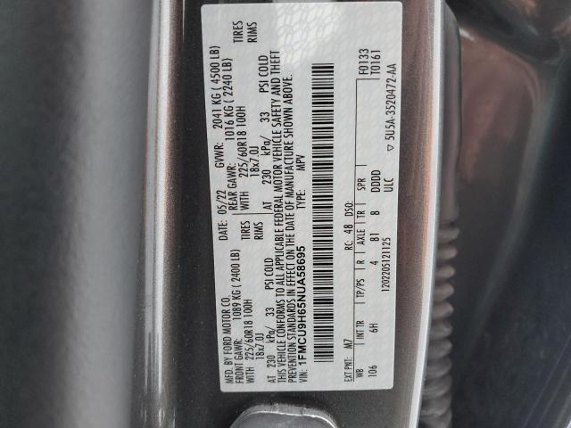 1FMCU9H65NUA58695 Ford ESCAPE SEL
