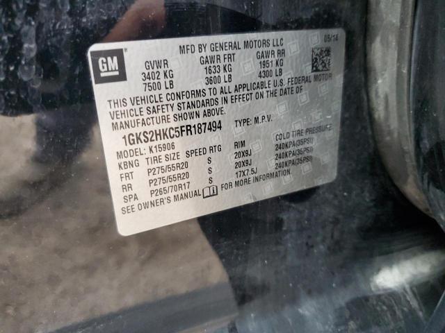 1GKS2HKC5FR187494 GMC Yukon Xl K1500 Slt