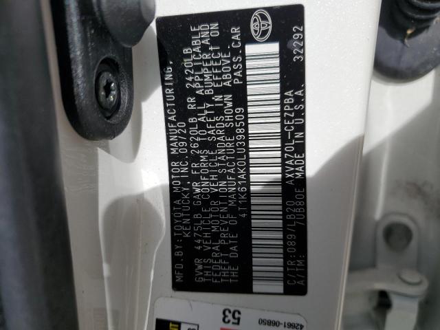 4T1K61AK0LU398509 Toyota CAMRY XSE