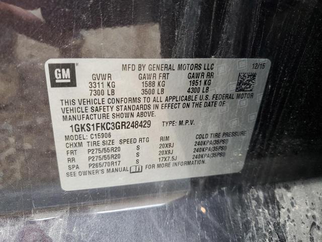 1GKS1FKC3GR248429 GMC Yukon Xl C1500 Sle