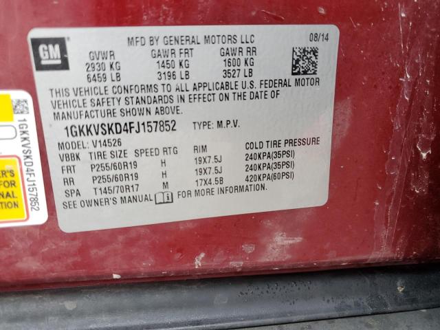 1GKKVSKD4FJ157852 GMC Acadia Slt-2