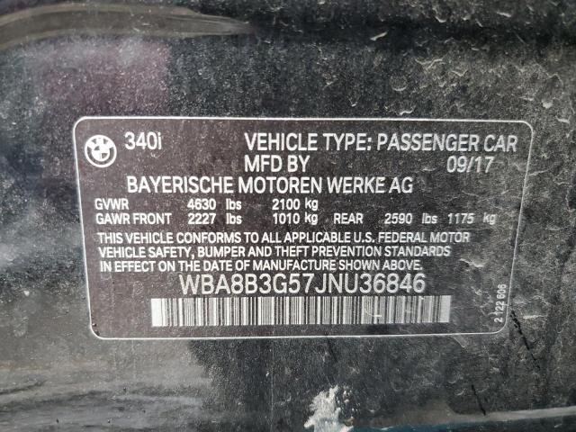 WBA8B3G57JNU36846 BMW 340 I