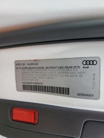 WAUANCF51KA054721 Audi A5 PREMIUM