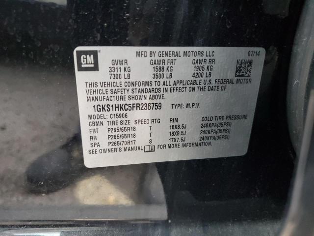1GKS1HKC5FR236759 GMC Yukon Xl C1500 Slt