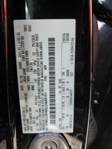 1FMCU9H60LUA95151 Ford ESCAPE SEL