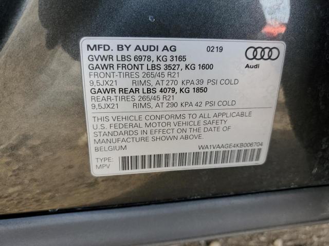 WA1VAAGE4KB006704 Audi E-tron Prestige