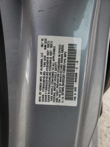 5FNRL5H9XGB113898 Honda Odyssey Touring
