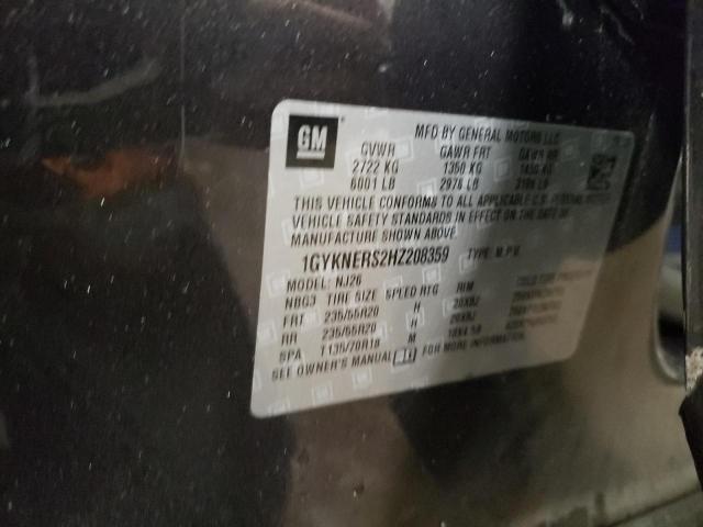 1GYKNERS2HZ208359 Cadillac Xt5 Premium Luxury
