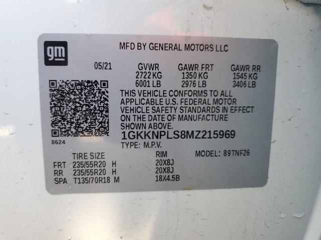 1GKKNPLS8MZ215969 GMC Acadia Denali