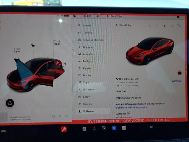 5YJ3E1EB5NF236781 Tesla MODEL 3