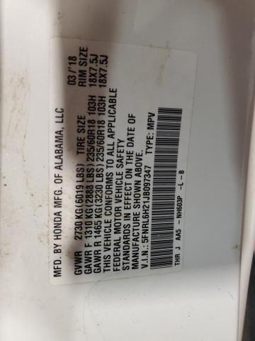 5FNRL6H21JB097347 Honda ODYSSEY LX