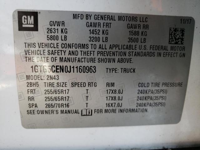 1GTG5CEN0J1160963 GMC CANYON SLE