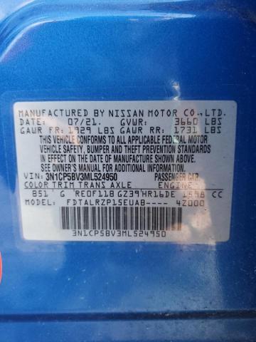 3N1CP5BV3ML524950 Nissan KICKS S