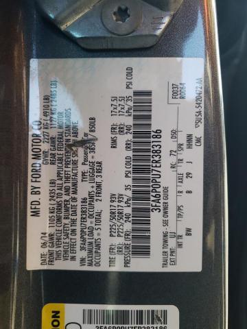 3FA6P0PU7ER383186 Ford Fusion Se Phev