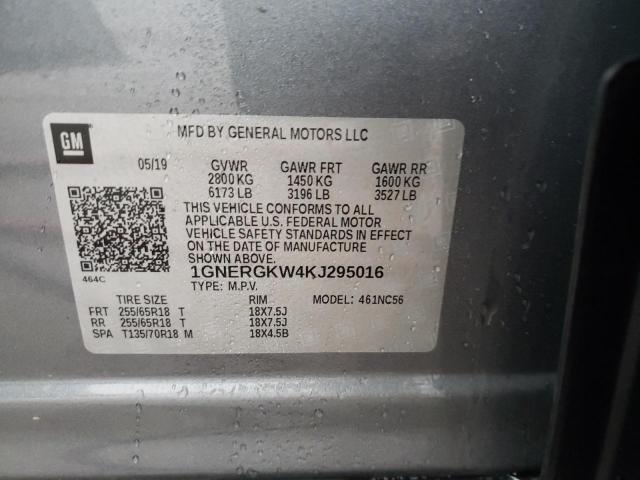 Chevrolet Traverse Lt 2019 1GNERGKW4KJ295016 Image 13