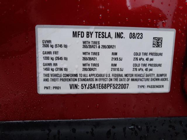 5YJSA1E68PF522007 Tesla MODEL S