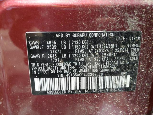 4S4BSACC7J3302668 Subaru Outback 2.5i Premium