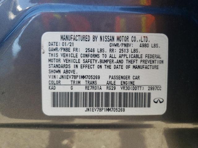 JN1EV7BP1MM705269 Infiniti Q50 LUXE