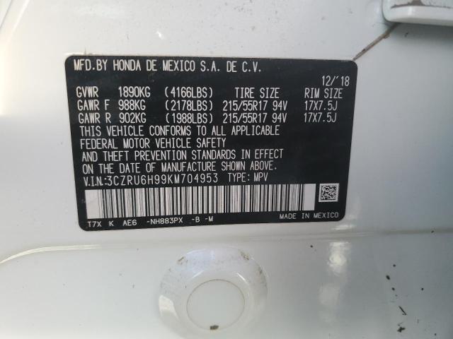 3CZRU6H99KM704953 Honda Hr-v Touring