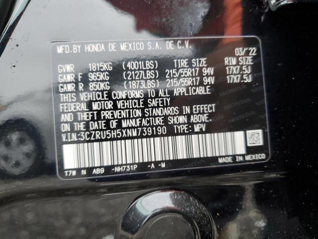 3CZRU5H5XNM739190 Honda HR-V EX