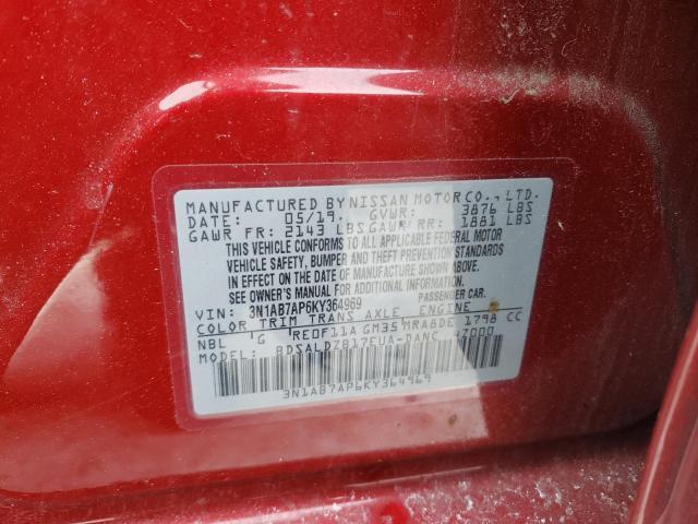 3N1AB7AP6KY364969 Nissan SENTRA S