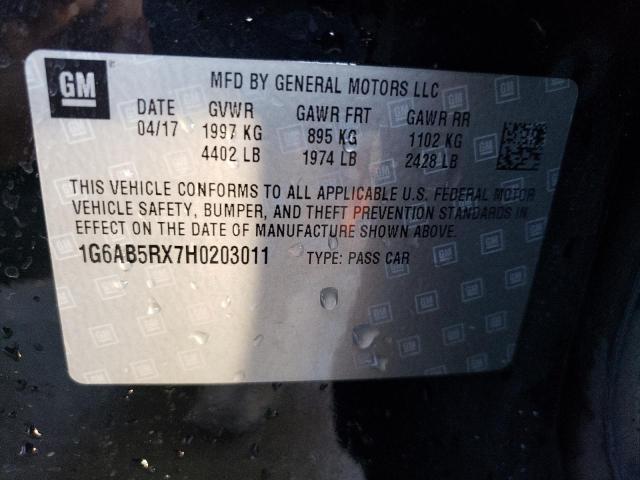 1G6AB5RX7H0203011 Cadillac ATS LUXURY