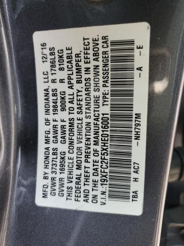 19XFC2F5XHE016001 Honda Civic Lx