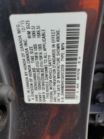 2HKRM3H31GH512259 Honda CR-V LX